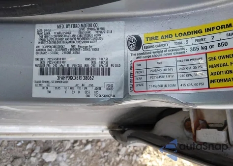 2011 Ford Fusion Sport from USA, damaged, VIN 3FAHP0KCXBR138062